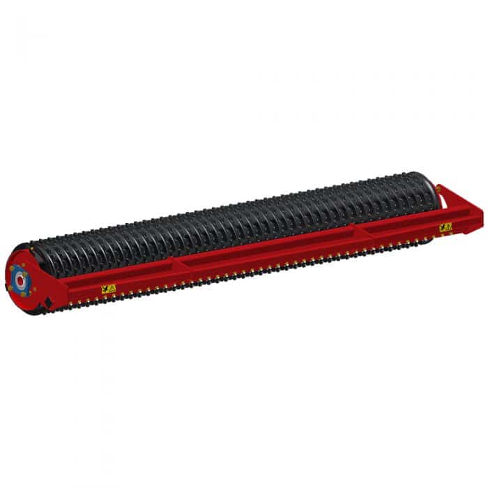 Cast iron grooved disc roller + rx scraper